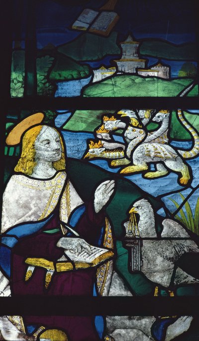 St. John on the Island of Patmos, 16th century by English School
